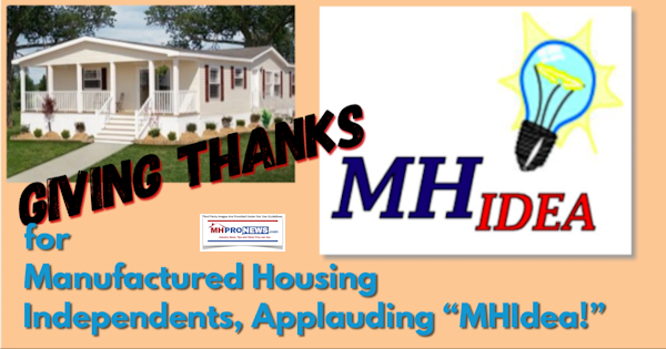 GivingThanksForManufacturedHousingIndependentsAppluadingMHIdea