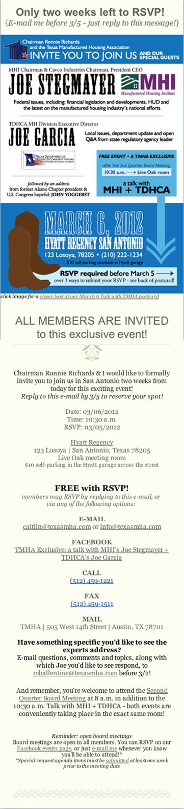 Mhi's joe stegmayer + special guests in san antonio march 6 attend free with rsvp!