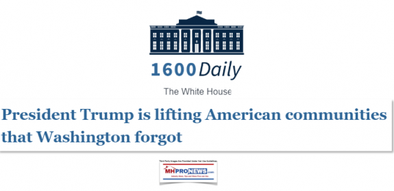 1600DailyWhiteHouseOpportunityZonesDailyBusinessNewsMHProNews