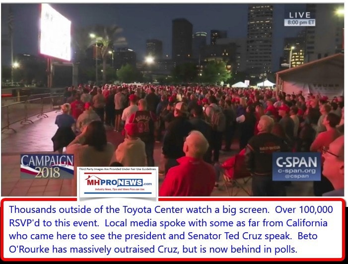 CrowdOutsideToyotaCenterHoustonTX10.22.2018CruzTrumpRallyCSPanDailyBusinessNewsMHProNews