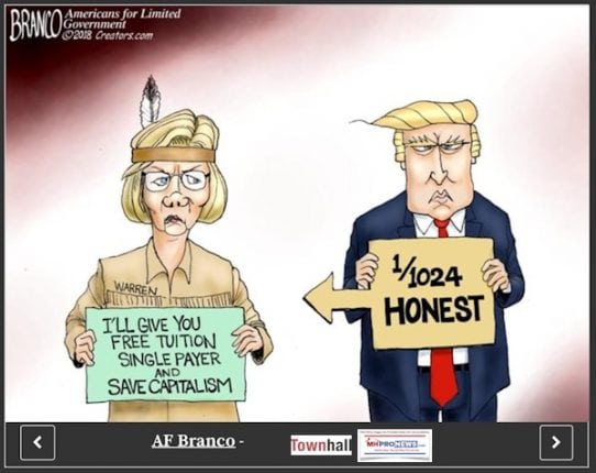 ElizabethWarrenDonaldTrumpBrancoCartoon102thHonestSaveCapitalismlDailyBusinessNewsMHproNews