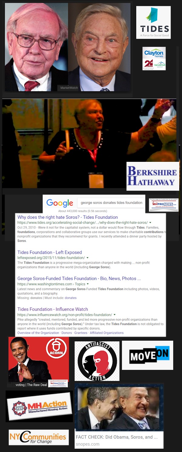 GeorgeSorosWarrenBuffettTidesFoundationAntiFaBarackObamaNYCommunitiesforChangeLogoMHActionLogoMoveonLogo