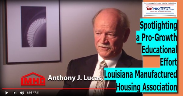 SpotlightingProGrowthEducatoinEffortLousianaManufacturedHousingAssociationLogoLMHALogoAnthonyTonyLucasPalmHarborDailyBusinessNewsMHProNews