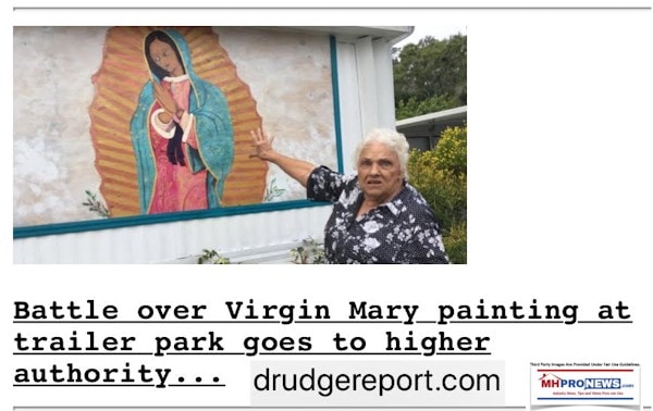 BattleoverVirginMaryPaintingOurLadyofGuadalupeMillieFrancisGoesToHigherAuthorityDrudgeManufacturedHomeCommunityDailyBuisnessNewsMHProNews