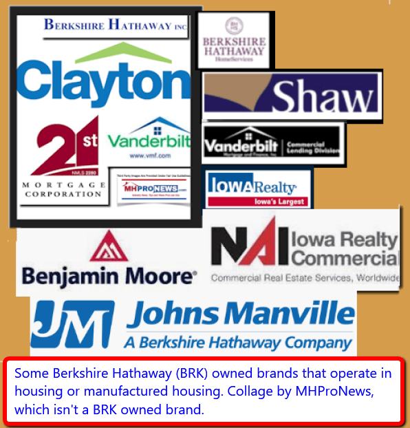 BerkshireHathawayBrandsLogosClaytonHomes21stVMFShawNAIIowaRealtyBenjaminMooreJohnsManvilleMHProNews