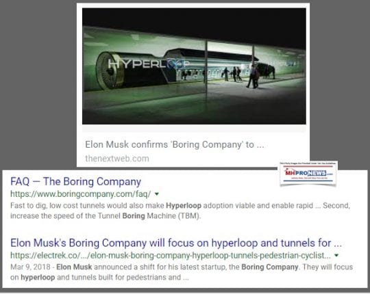 ElonMuskHyperloopBoringCompanyManufacturedHousingIndustryDailyBusinessNewsMHproNews