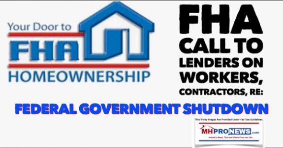 FHACallsLendersWorkersContractorsREFederalGovernmentShutdownDailyBusinessNewsMHProNews