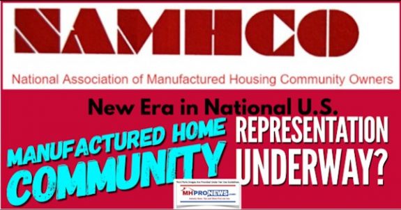 NAMHCOLOGONationalAssocManufacturedHousingCommunityOwnersLOGONewEraManufacturedHomeRepresentationUnderwayDailyBusinessNewsMHProNews