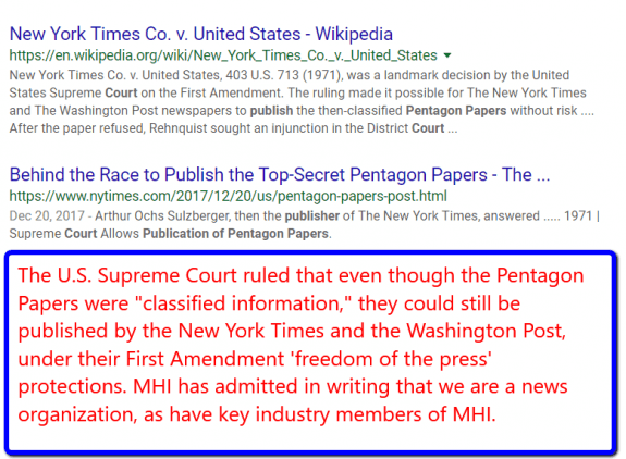 PentagonPapersNYTimesWashingtonPostFreePressRighttoPublishDailyBusinessNewsMHProNews