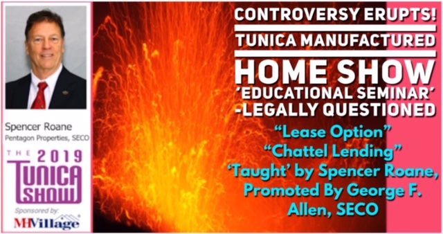 Controversy-Erupts-Tunica-Manufactured-Home-Show-‘Educational-Seminar’-Legally-Questioned-“Lease-Option”-“Chattel-Lending”-‘Taught’-by-Spencer-Roane-Promoted-By-George-F.-Allen-SECO
