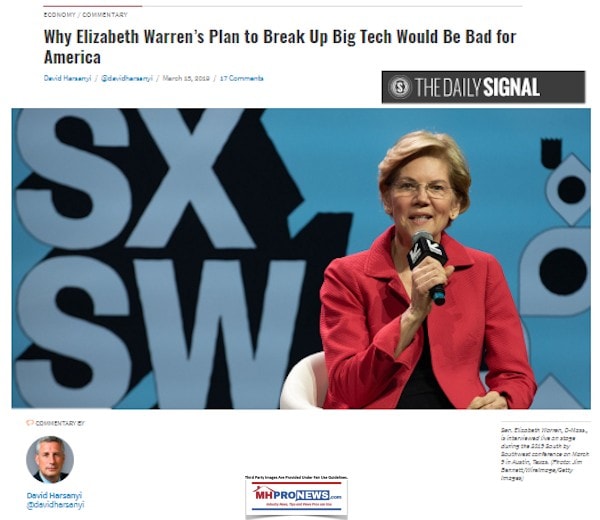 DailySignalWhyElizabethWarrensPlanBreakupBigTechWouldBeBadForAmericaDavidHarsanyiFederalistEditorDailyBusinessNewsMHpronews