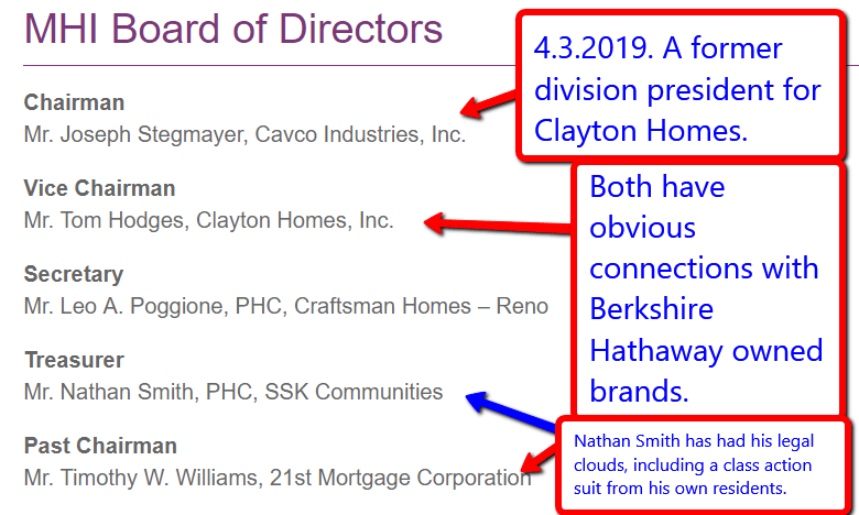 ManufacturedHousingInstiuteMHIboardofDirectors4.3.2019DailyBusinessNewsMHProNews