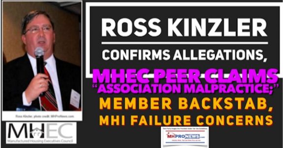 RossKinzlerMHECManufacturedHousingAssocExecutivesCouncilLogoConfirmsAllegationsMHECpeerClaimsAssociationMalpracticeMemberBackstabMHIFailureConcerns