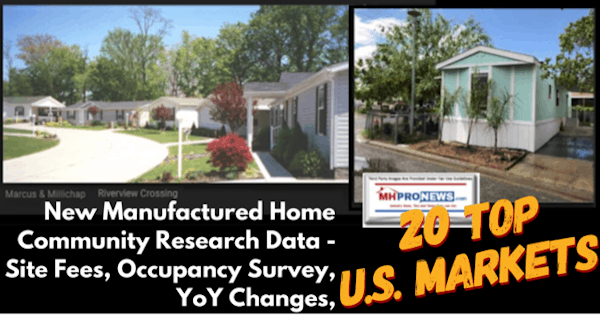 LotRentSiteFeesManufacturedHomeCommunityMobileHomeParkResearchDataCompJLTAssocMarcusMillichapMHProNews