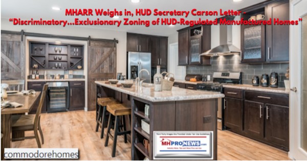 MHARRWeighsInHUDSecCarsonLetterDiscriminatoryExclusionaryZoningHUDRegulatedManufacturedHomesMHProNews