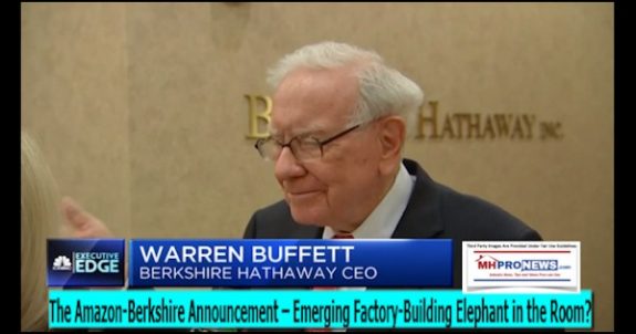 WarrenBuffettAmazonBerkshireAnnouncementEmergingFactoryBuildingElephantRoomManufacturedHomeMHProNews