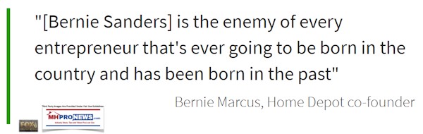 BernieSandersIsEnemyofEveryEntrepreneurEverGoingtobeBornOrHasBeenbornQuoteBernieMarcusHomeDepotCoFounderMHProNews