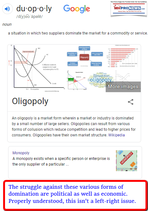 DuopolyOligopyMonopolyWikiDefinitionManufacturedHousingIndustryDailyBusinessNewsMHProNews