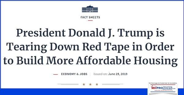 PresidentDonaldJTrumpAffordableHousingEOFactSheetDailyBusinessNewsMHProNews