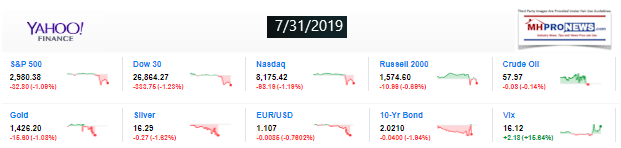 10MarketClosingTickersYahooFinance7312019ManufacturedHousingIndustryMHProNews