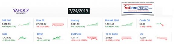 10MarketsClosingTickers7.24.2019ManufacturedHomeStockReportYahooFinanceMHProNews