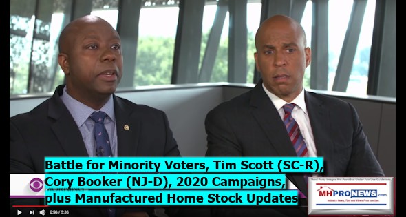 BattleMinorityVotersTimScottCoryBooker2020CampaignsPlusManufacturedHomeStockUpdatesMHProNews