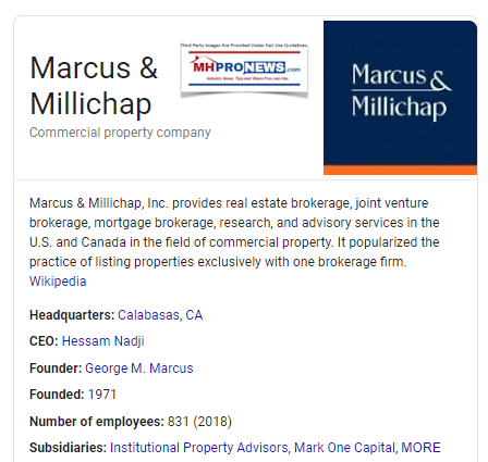 MarcusMillichapMMIwikiManufacturedHomeProNews