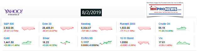 10MarketClosingTickersYahooFinance822019ManufacturedHousingIndustryMHProNews