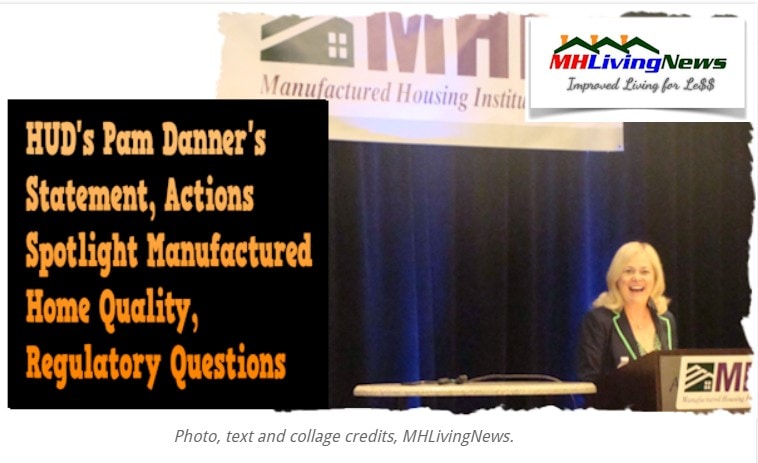 HUDsPamDannerStatementSpotlightsManufacturedHomeQualityRegulatoryQuestionsMHLivingNews