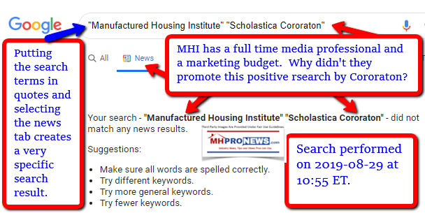 ManufacturedHousingInstituteScholasticaCoroatonGoogleSearchMHProNews