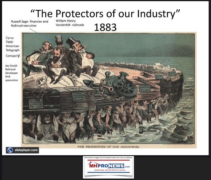 ProtectorsOfIndustryPoliticalCartoon1883ManufacturedHomeProNews