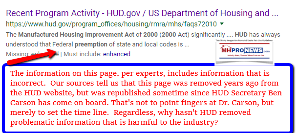 RecentProgramActivityPageManufacturedHousingImprovementAct2000GoogleManufacturedHomeProNews