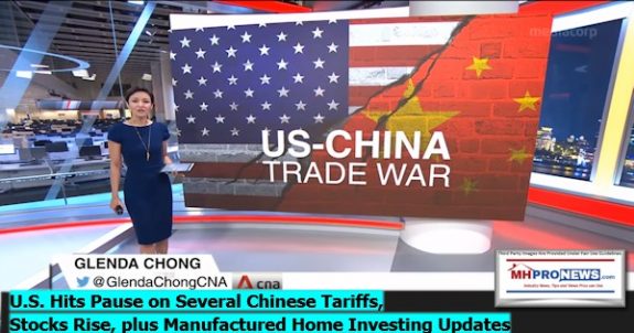 USChinaTradeUSHitsPauseSeveralChineseTariffsStocksRise813.2019ManufacturedHomeInvestingUpdatesMHProNews