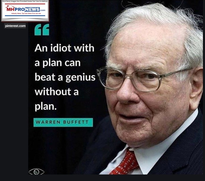 AnIdiotWithaPlanCanBeatAGeniusWithoutAPlanWarrenBuffettQuoteManufacturedHomeProNews