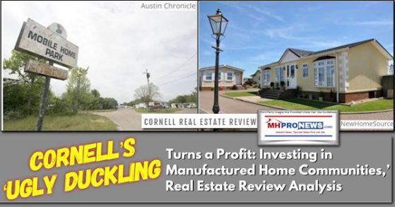 CornellUglyDucklingTurnsProfitInvestingManufacturedHomeCommunitiesRealEstateReviewAnalysisManufacturedHomeProNews