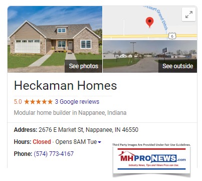 HeckamanHomesGoogleReviewManufacturedHousingMHProNews