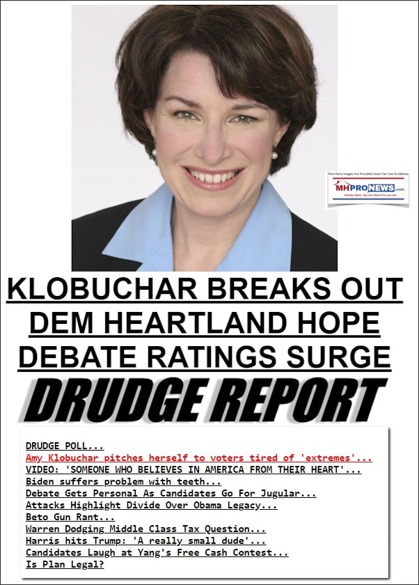 KlobucharBreaksOutDrudgeReport9132019ManufacturedHomeProNews