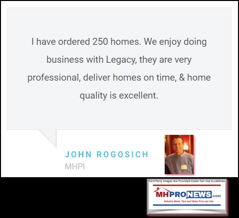 LegacyHousingTestimonialJohnRogosichPhotoMHPImanufacturedHomeProNews