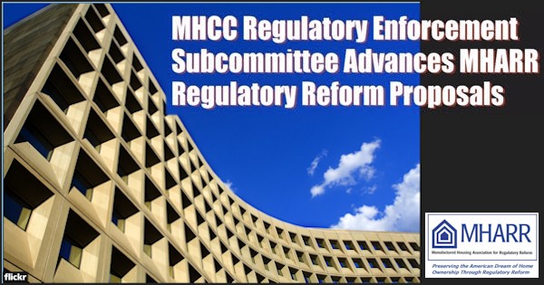MHCCRegulatoryEnforcementSubcommitteeAdvancesMHARRRegulatoryReformProposals