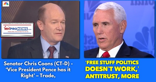 SenatorChrisCoonsCT-D-VPMikePenceRightFreeStuffPoliticsDoesntWorkAntitrustMoreMHProNews