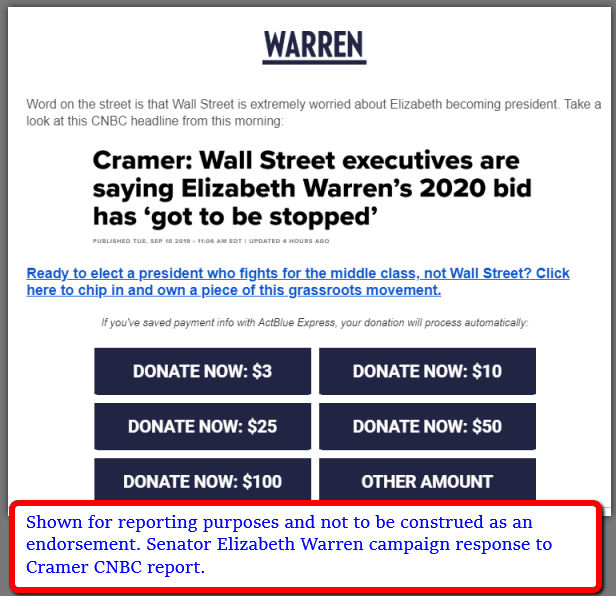 SenatorElizabethWarrencramerCNBCResponseManufacturedHousingMHProNews