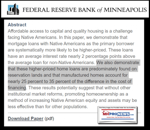 AccesstoCapitalQualityHousingNativeAmericansMinneapolisFedManufacturedHousingManufacturedHomeProNews