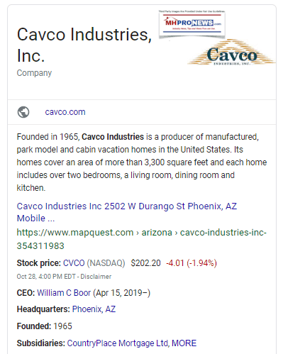 CavcoIndustriesCVCO10.28.2019ManufacturedHOmeProNews