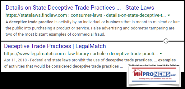 DeceptiveTradePracticesLegalDefinitionsWikiGoogleManufacturedHousingMHProNews