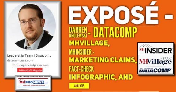 ExposeLeadershipTeamDarrenKrolewskiPhotoDatacompMHVillageMHInsiderLogosMarketingClaimsFactCheckInfographicAnalysisMHProNews