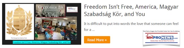 FreedomIsn'tFreeAmericaMagyarSzabadshgKorAndYouManufacturedHomeLivingNewsMHProNews