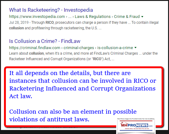 RacketeringCollusionDefinitionManufacturedHomeProNews