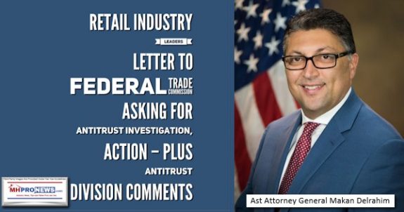 RetailIndustryLeadersLetterToFederalTradeCommissionAskingAntitrustINvestigationActionPlusAntitrustDivisionComments