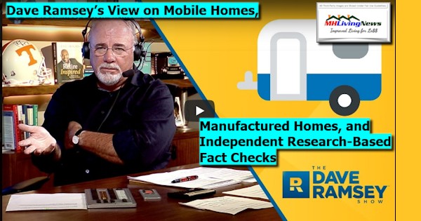 DaveRamseyPhotoVideoLOGOViewsonMobileHomesManufacturedHomesIndependentResearchBasedFactchecksManufacturedHomeLivingNews