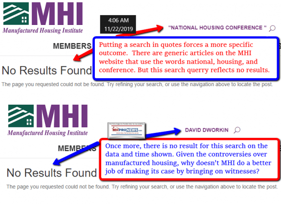 DavidDworkinNationalHousingConferenceManufacturedHousingInstituteWebsiteSearchManufacturedHomeProNews